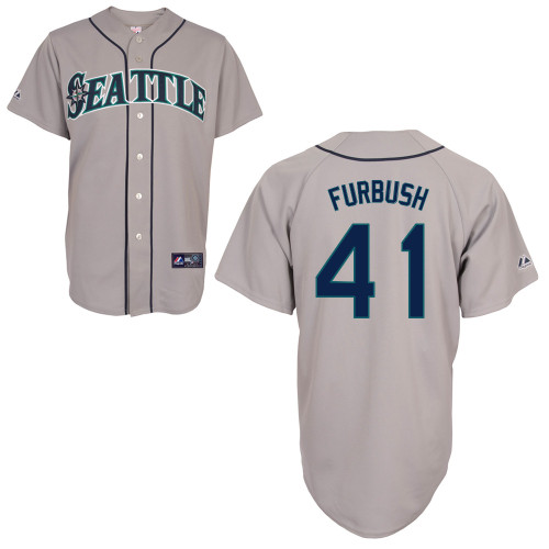 Charlie Furbush #41 mlb Jersey-Seattle Mariners Women's Authentic Road Gray Cool Base Baseball Jersey